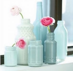 Pastels in home decor - myLusciousLife.com - luscious pastels - milk bottles vases.jpg